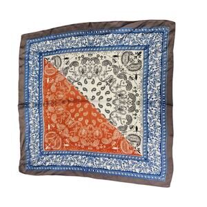 Satin Square Scarf Paisley Bandana Head Wrap Scarf 24" Boho Chic Festival